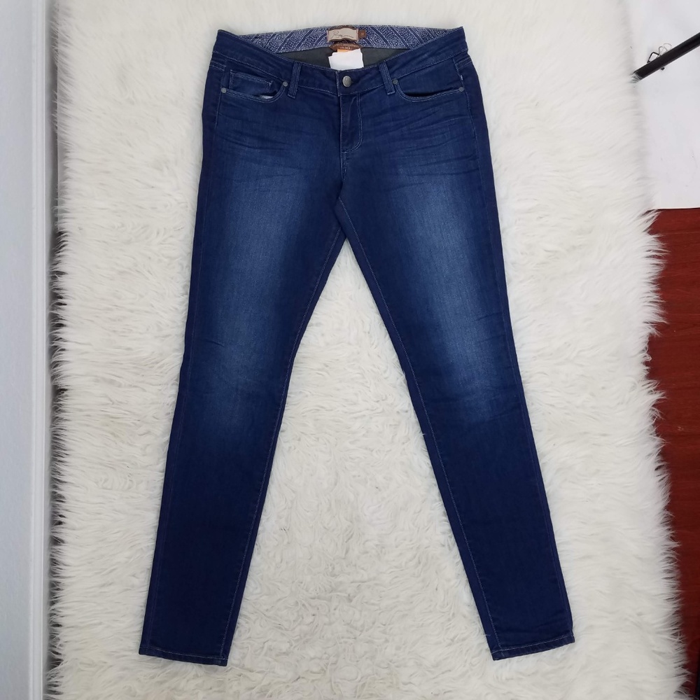 Paige Blue Heights Low Rise Skinny Jeans Sz 31 Blu